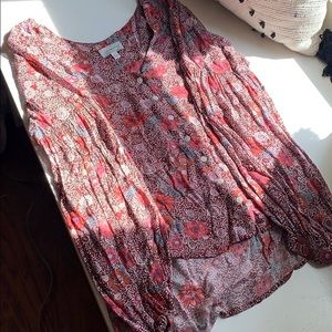 Lucky Brand Floral Button Up Blouse
